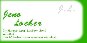 jeno locher business card