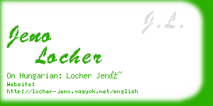 jeno locher business card
